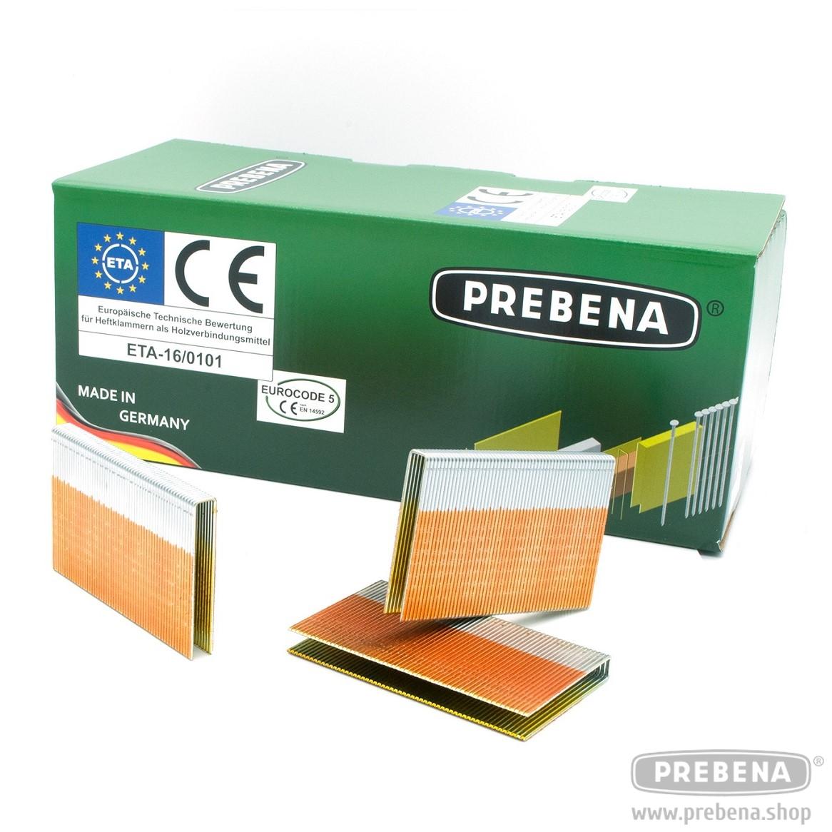 Prebena Heftklammern Q38CSVHA-ETA stark verzinkt geharzt 38mm Type Q ETA