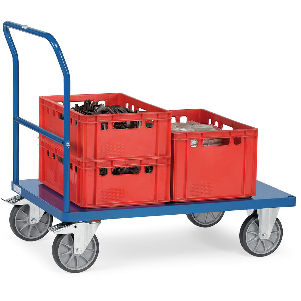 Fetra Schiebebügelwagen 2500B Stahlblechplattform 850x500mm 500kg TPE-Bereifung