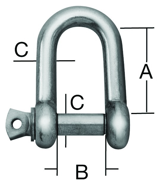 VORMANN Schäkel, gerade Form, Edelstahl
