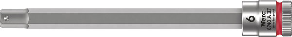 8740 A HF Zyklop bit socket with holding function, 1/4&quot; drive, 6 x 100 mm, Lampe