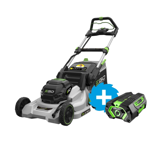 EGO LM1903E-SP Rasenmäher - 47cm Schnittbreite - Radantrieb - 56V Power+ System - exklusives Set mit zweitem Akku inklusive Gras, Rasen, Pflanze, Gerät, Rasenmäher
