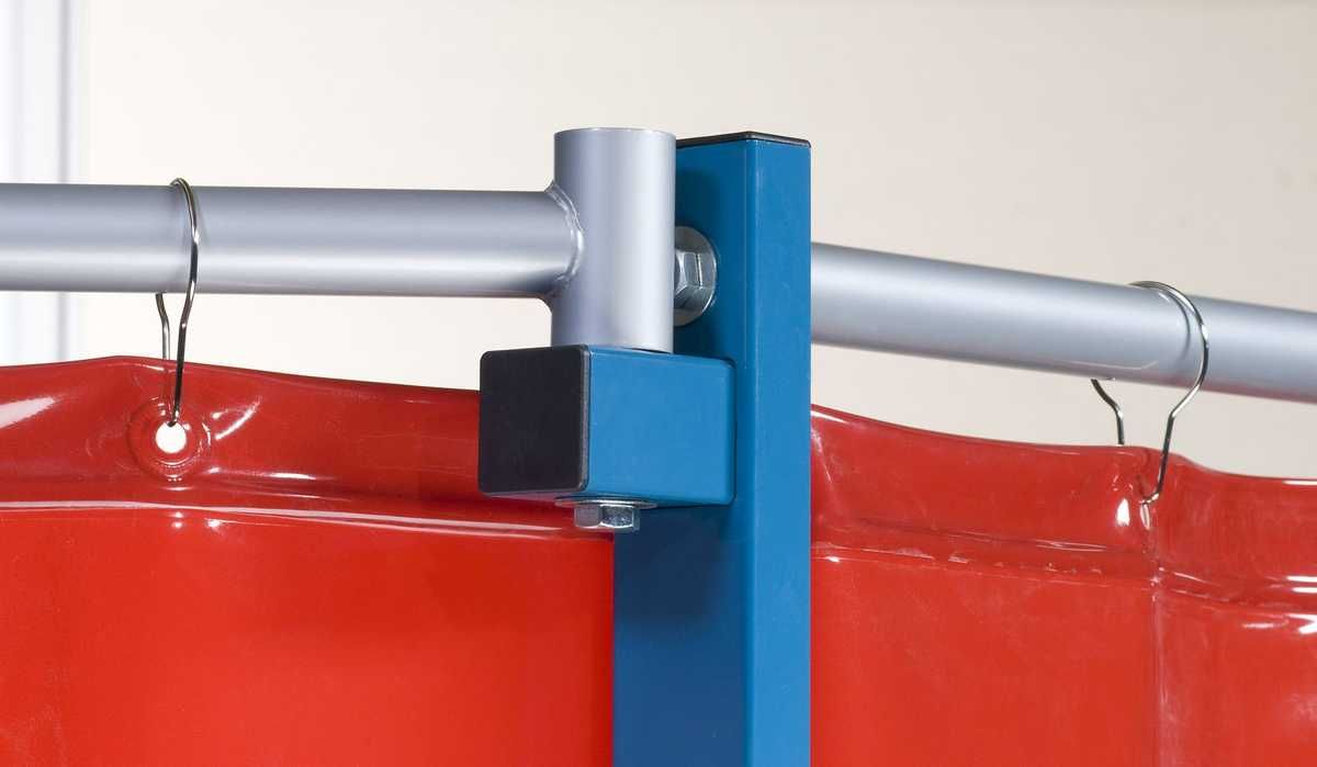 Sinotec Transflex TTO-TTV-SB-T40 Schutzwand 3-teilig fahrbar 3700x1950mm rotorange