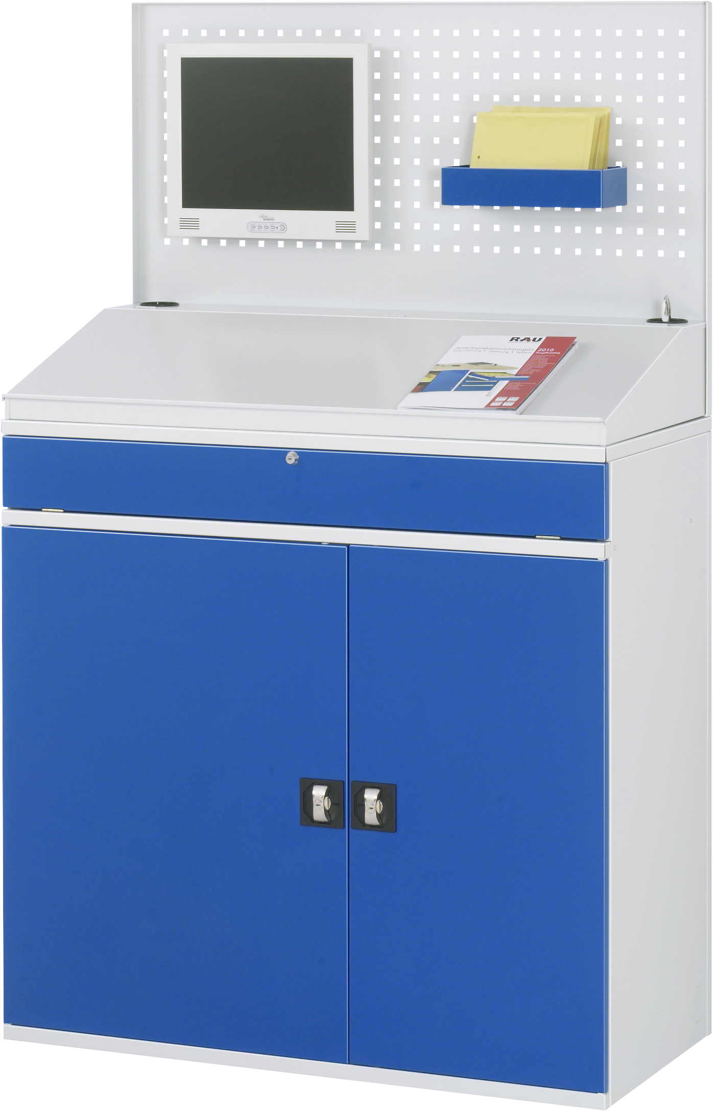 Rau Computerschrank Modell 61 stationär B1100xT520xH1770mm RAL7035/RAL5010