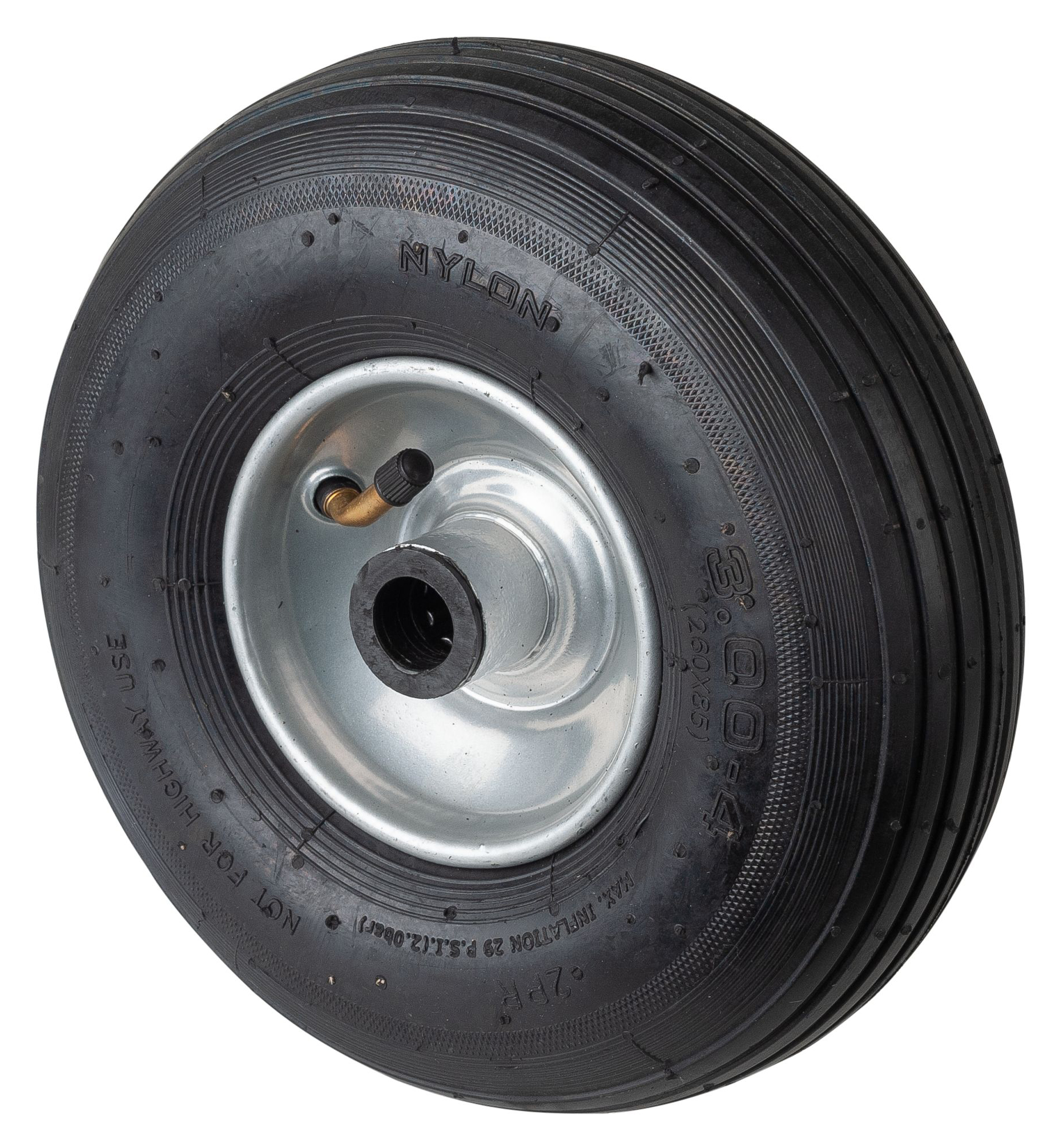 BS Rollen Luftrad C90.262 Stahlfelge Gummi schwarz Rollenlager 260 mm 130 kg