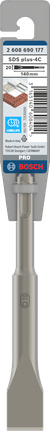 Plochý sekáč Bosch SDS plus-4C 20×140 mm.