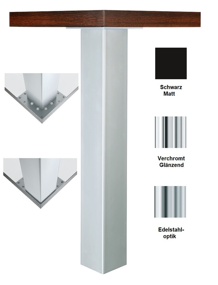 Produktbild Format Tischbeinset 100x100 710mm chrom Set = 1 Stück