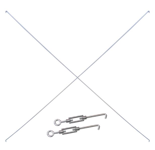 Schulte Kreuzstreben-Set 1300 mm verzinkt MULTIplus Stecksystem