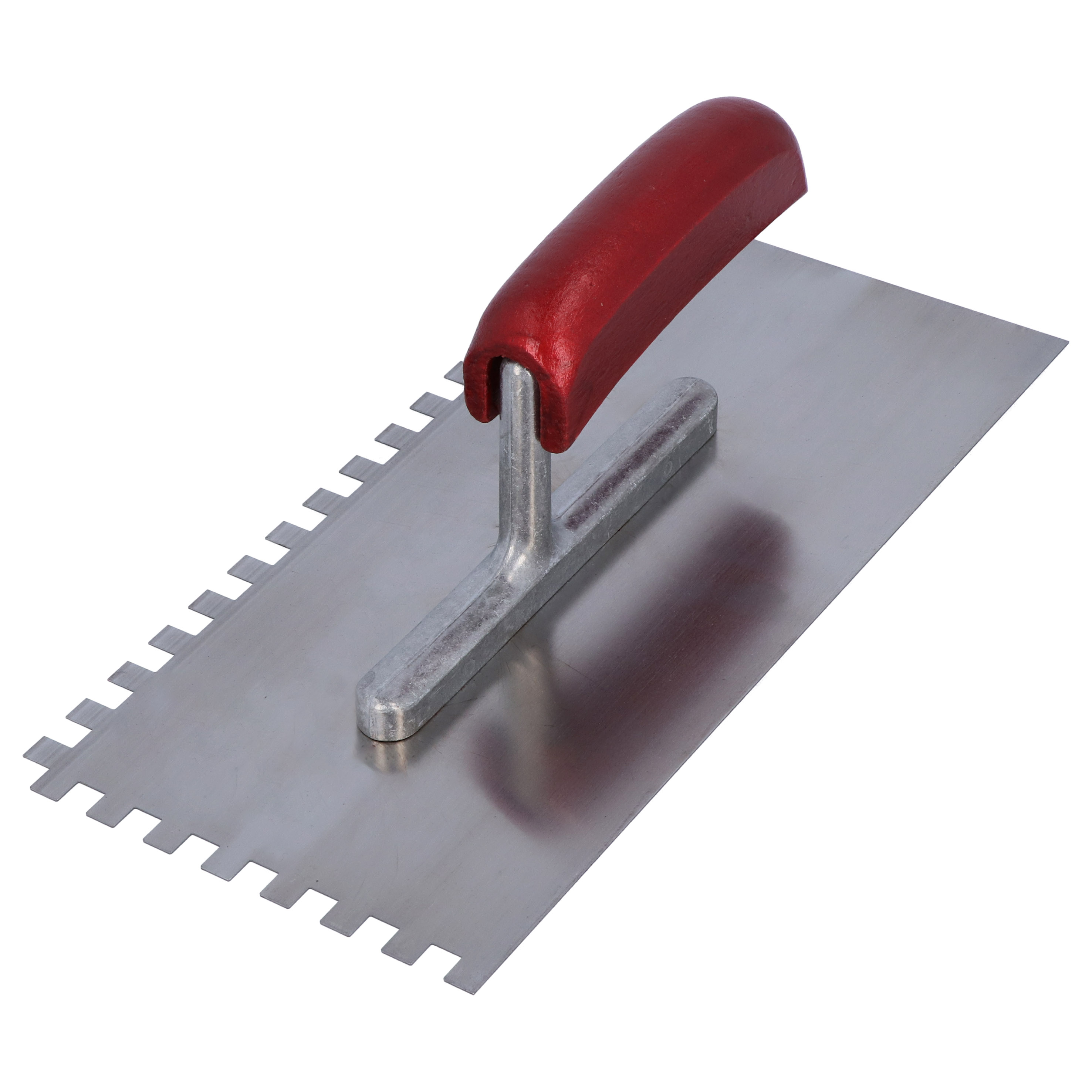 HELPMATE - gezahnte Glättekelle 8x8 mm - Profi Zahnspachtel hergestellt in Deutschland aus Stahl - 230 x 130 mm Zahnkelle zum Auftragen von Spachtelmasse und Fliesenkleber