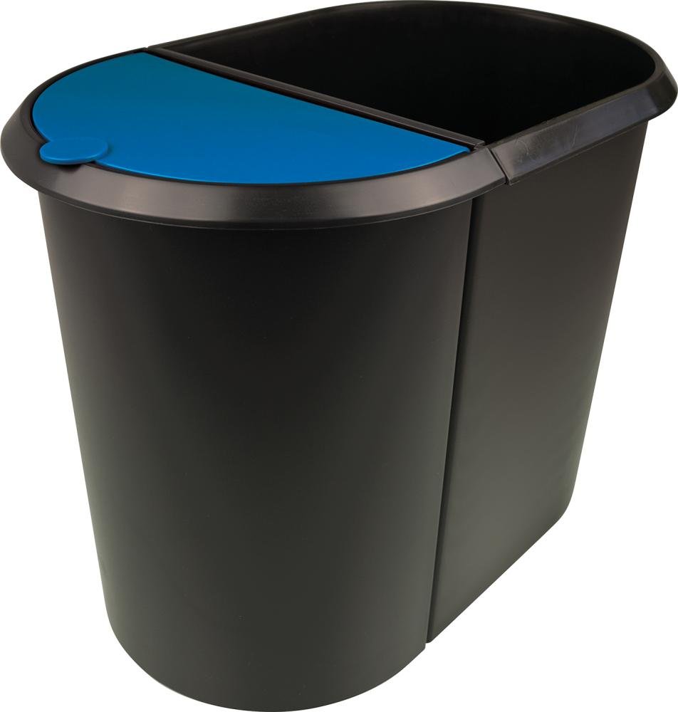 helit Papierkorb Duo-System schwarz/blau helit