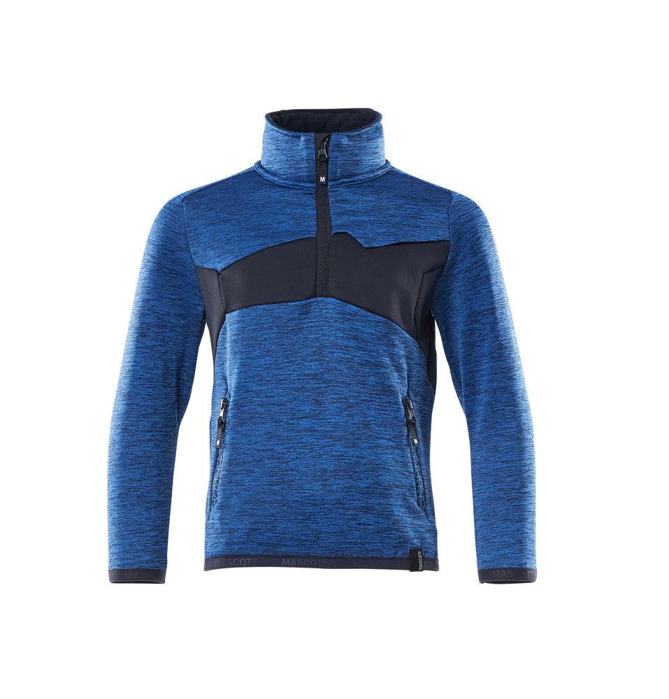 Produktfoto Mascot Fleecepullover für Kinder, kurzer Zipper Pullover für Kinder Größe 104, azurblau/schwarzblau