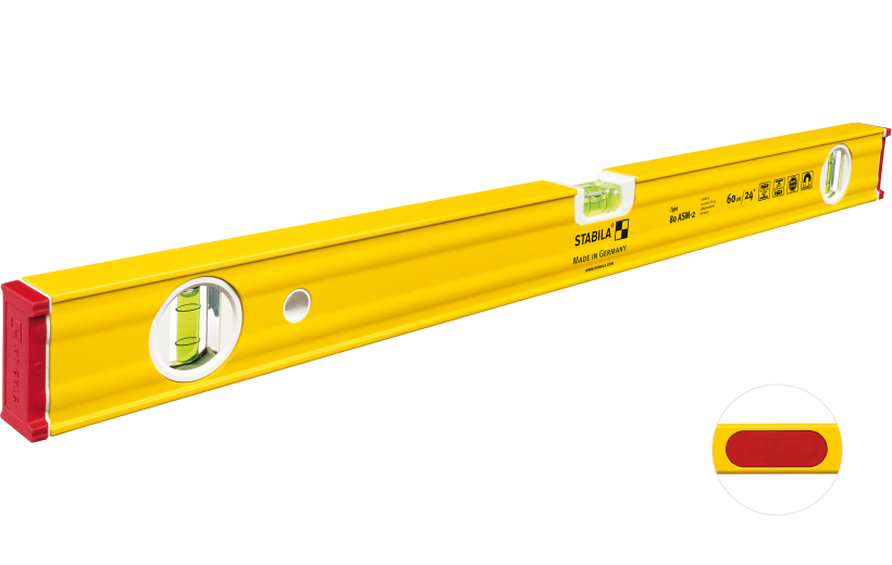 Stabila Magnet-Wasserwaage Type 80 ASM, 120 cm, verstärktes Alu-Profil