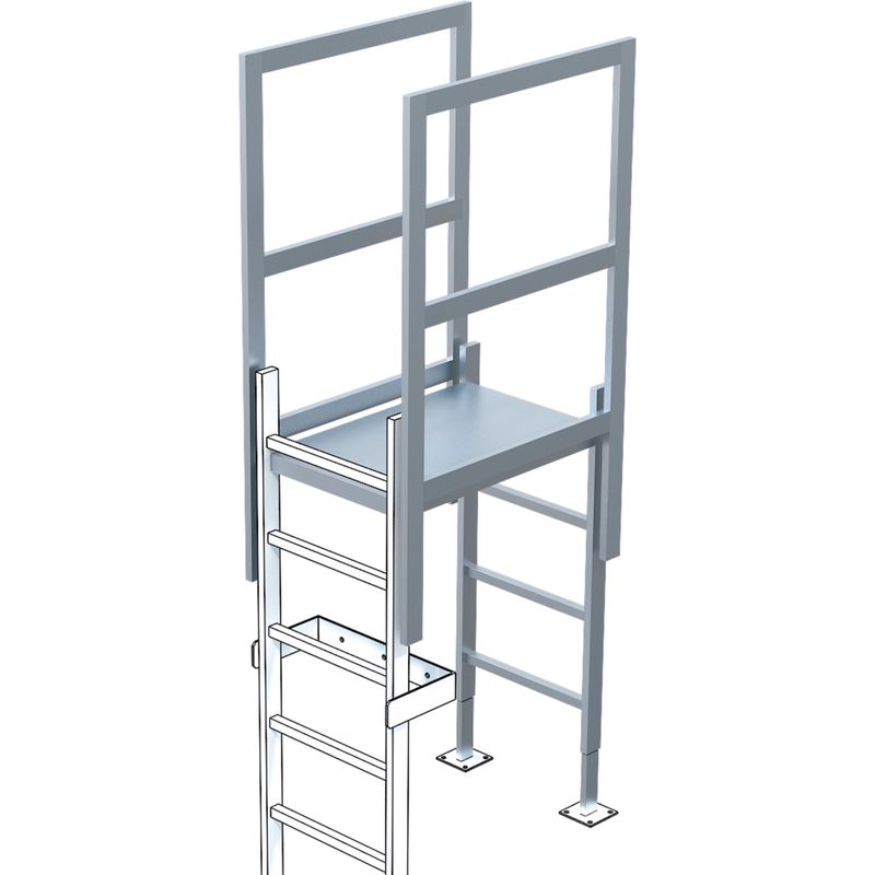 Artikelhauptbild ZARGES Ausstieg mit Übergang Alu eloxiert