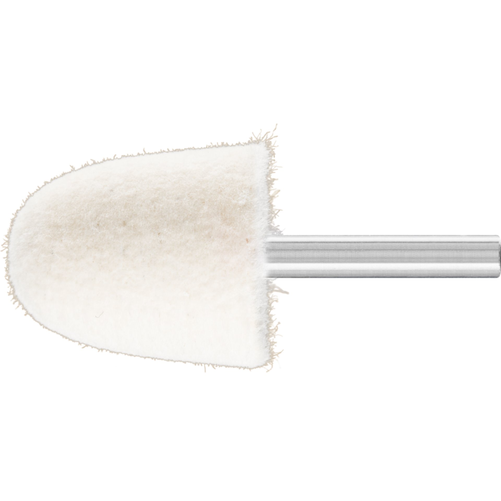 Pferd mittelharte Filzpolierstifte Kegelform Ø 30x35 mm Schaft-Ø 6 mm