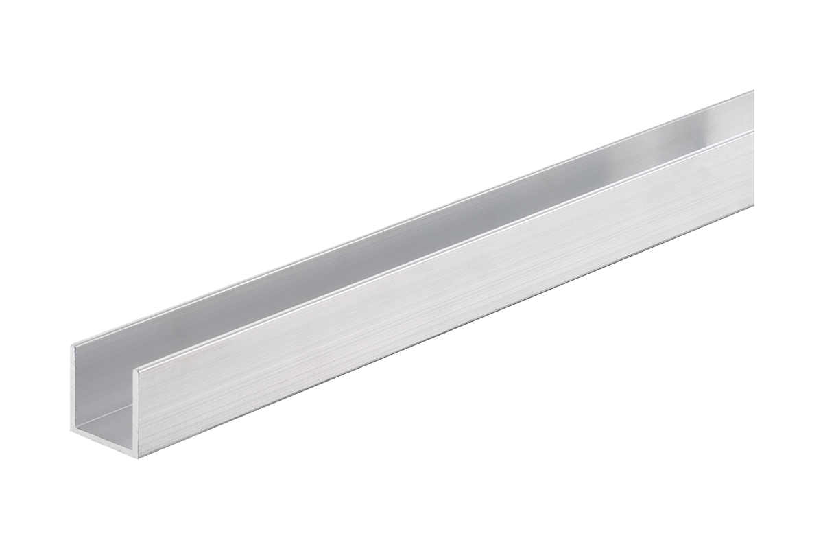 Woelm HELM 340 U-Schiene Aluminium pressblank 25x25x2mm 6000mm