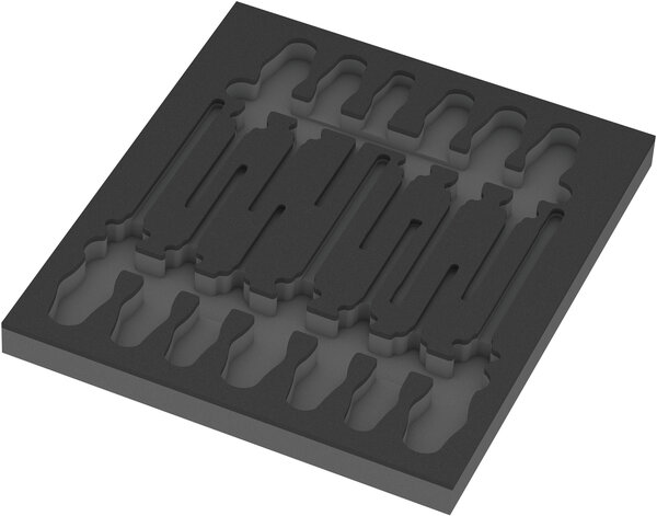 9814 Foam insert The Chiseldriver screwdriver set 1, empty, 344 x 30 x 392 mm, Besteck, Kochfeld, Drinnen, Küche