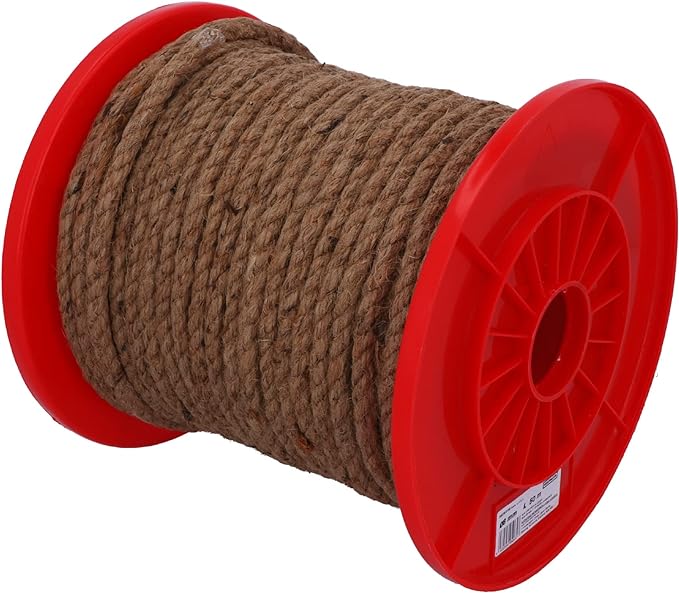 HELPMATE – Hanfseil Natur – Hanfschnur für Bastelarbeiten, Deko & Kunst-Handwerk – Paketschnur aus 100% Naturfaser – biologisch abbaubar & recyclebar – Juteschnur Alternative (8 mm x 50 m)