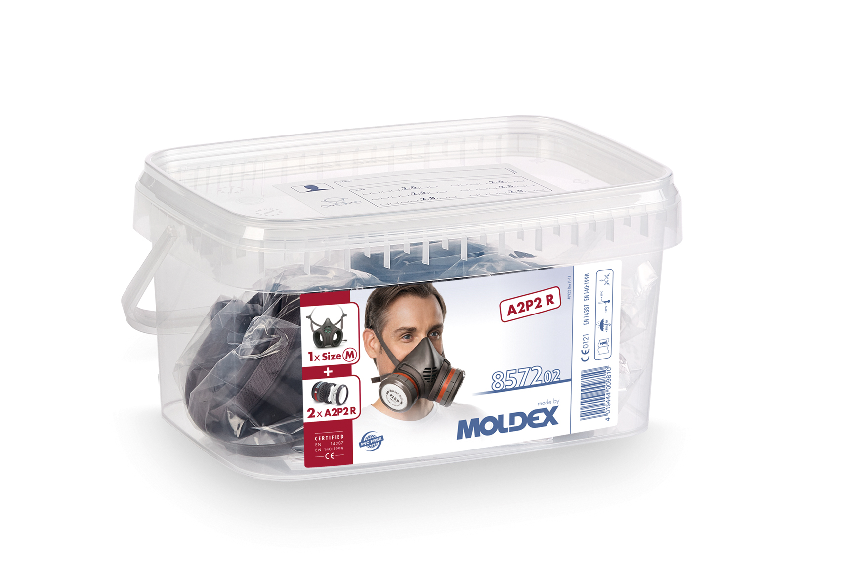 Moldex Atemschutzbox A2 P2 Größe M, Serie 8000, organische Gase und Partikel