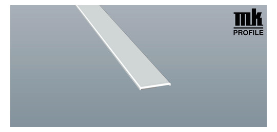 MENKE PVC-Flachprofil mit abgerundeten Ecken und Schaumklebeband Signalgrau Glatt 0405-083 30mm 3mm 2mm