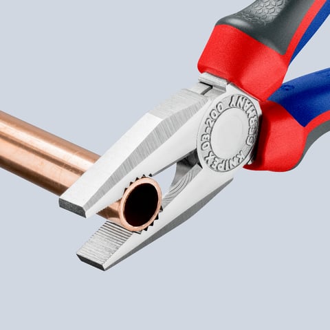 Knipex Kombizange 03 05 200 verchromt mit Comfort-Griffen 200 mm