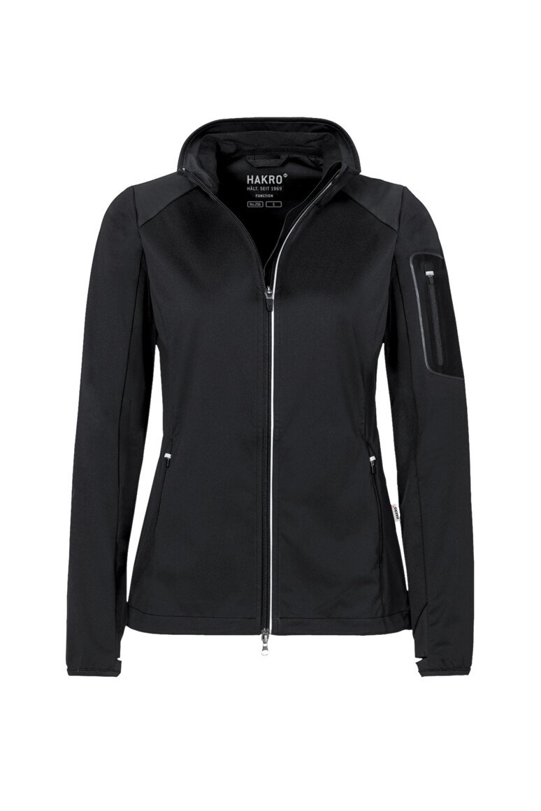 HAKRO Damen Light-Softshelljacke Sidney schwarz XL
