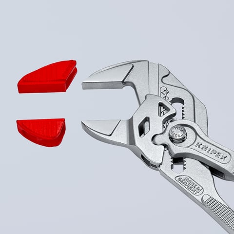 Knipex Schonbacken-Set 86 09 250 V01 für Zangenschlüssel 86 XX 250 (ab 2018) - 3 Paar Kunststoff