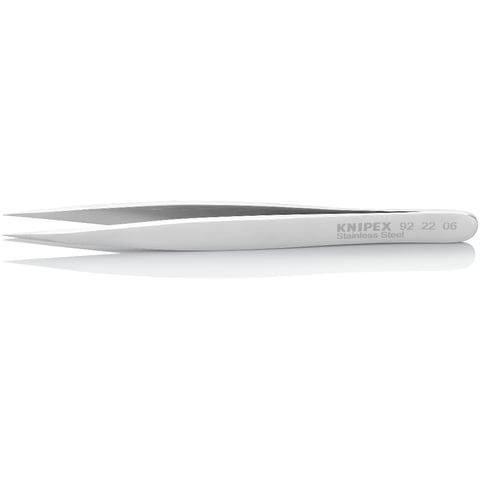 Knipex 92 22 06 Universalpinzette gerade Nadelspitz Edelstahl 120 mm mattiert