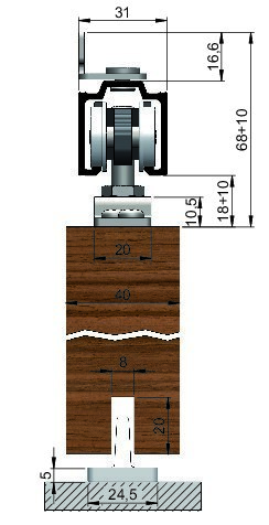 HELM Schiebetürbeschlag 53