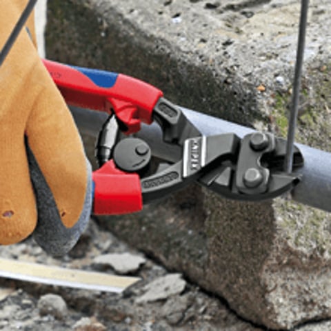 Knipex CoBolt® Kompakt-Bolzenschneider 71 22 200 20° gewinkelt mit Öffnungsfeder