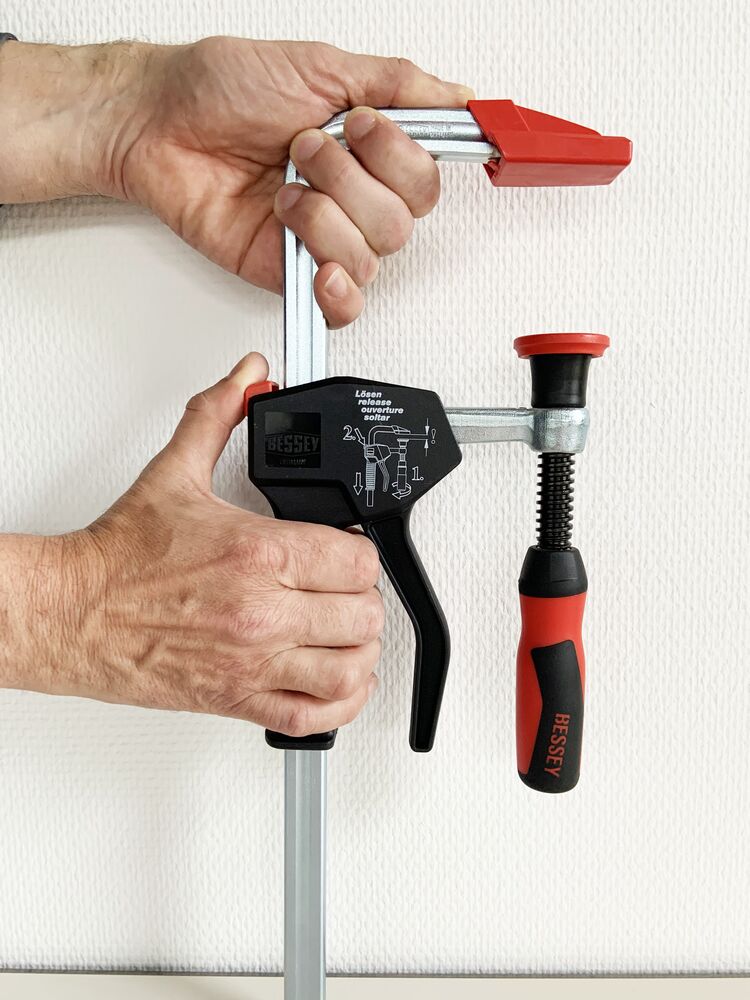 Bessey Einhandzwinge EHZ-2K 600mm x 100mm mit 2-Komponenten-Griff