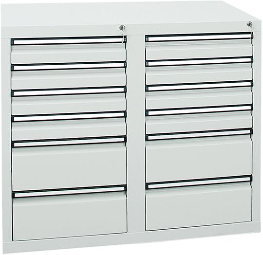Produktbild Stumpf Schubladenschrank, 900x1000x500 mm, Schubladen 8x 100/4x 200 mm
