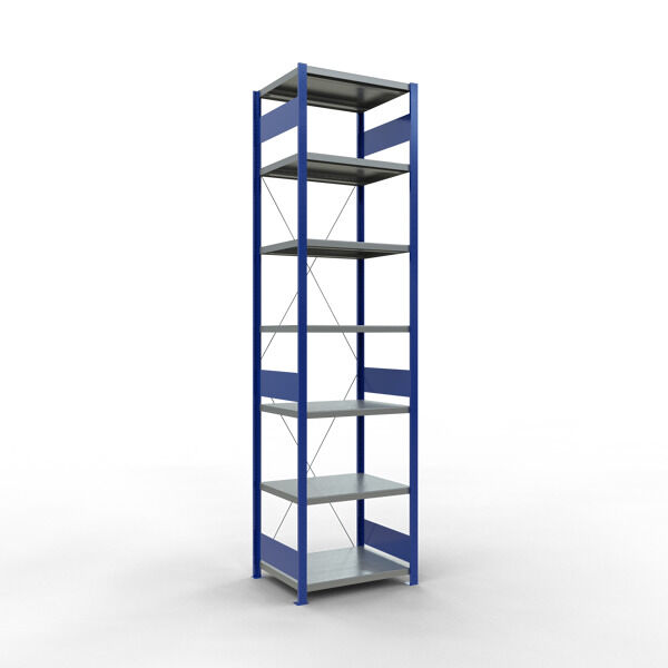 Schulte Grundregal Fachbodenregal Stecksystem MULTIplus250 3000x750x600mm 7 Fachböden verzinkt