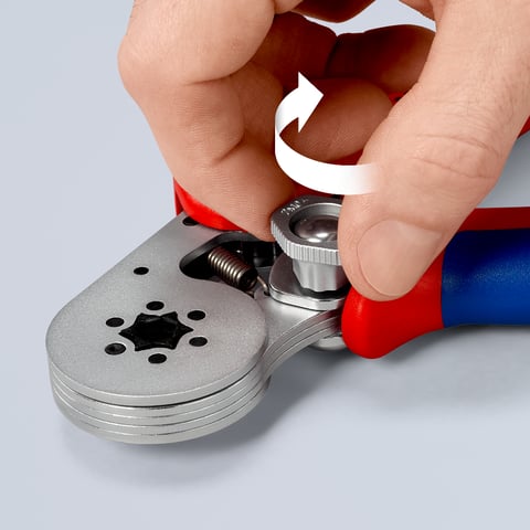 Knipex Crimp-Hebelzange 97 55 14 für Aderendhülsen 0,08-16 mm² Sechskant-Pressung