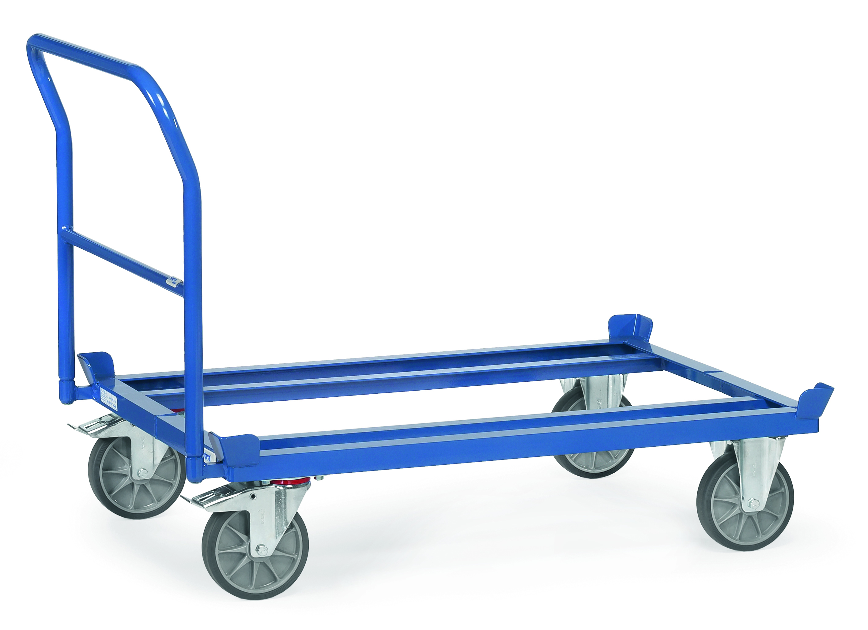 Anwendungsbild Rohrschiebebügel für Palettenfahrgestelle