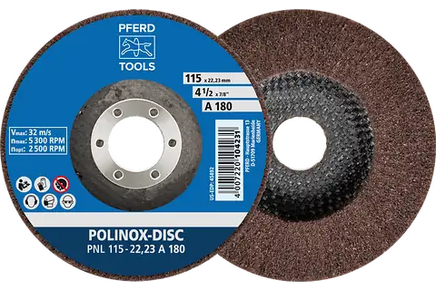 Pferd POLINOX Vlies-Schleifdisc PNL Ø 125 mm Bohrung-Ø 22,23 mm A280