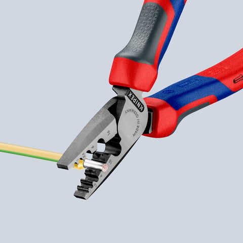 Knipex Crimpzange für Aderendhülsen 97 72 180 mit Comfort-Griffen 180 mm 0,25-16 mm²