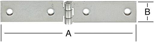 Vormann Möbel-Tischband schmal 120 x 20 verzinkt 000506120Z