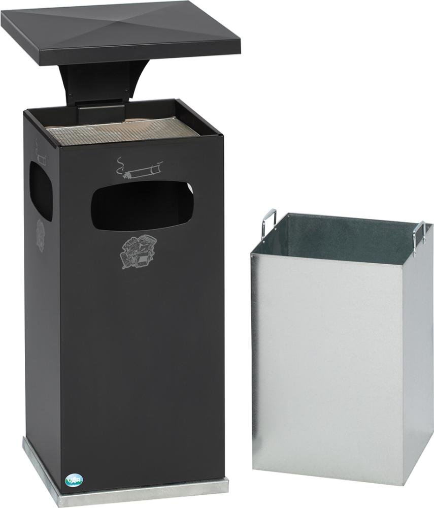 VAR Kombi-Ascher grau 3fach 38l incl. Inneneimer VAR