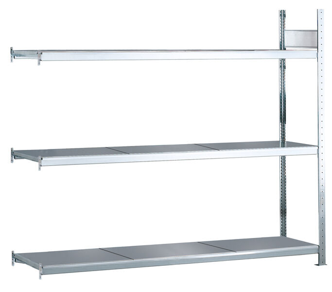 Schulte Weitspannregal Anbauregal WS 2000 2000x2500x400mm Stahlböden 3 Ebenen Fachlast 400kg