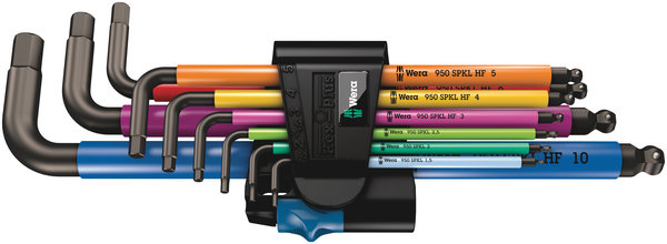 950/9 Hex-Plus Multicolour HF 1 L-key set, metric, BlackLaser, with holding func, Dynamit, Waffe