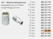 Proxxon Steckschlüsseleinsatz 1/4" 12 mm Chrom-Vanadium-Stahl