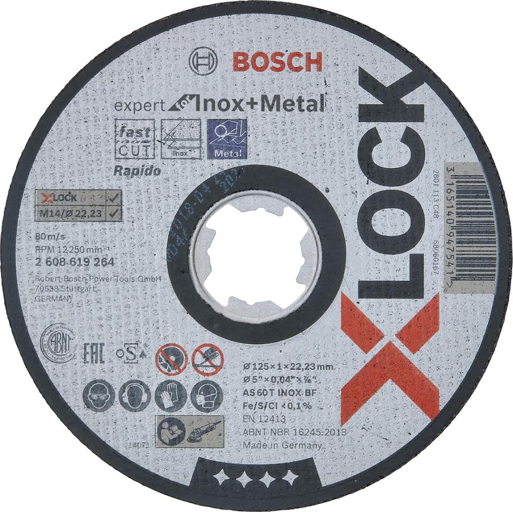 Trennscheibe X-LOCK 125x1mm INOX Bosch