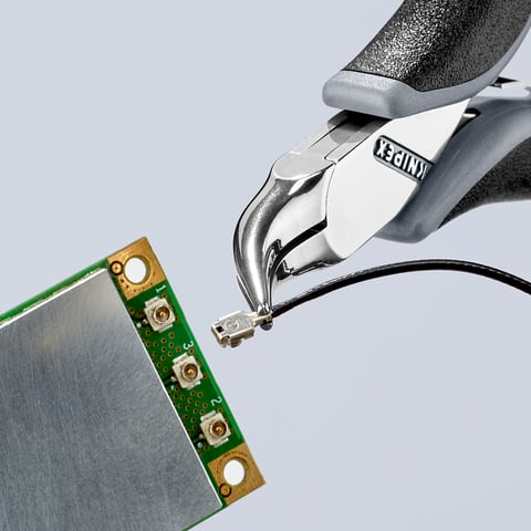 Knipex Elektronik-Greifzange ESD mit durchgestecktem Gelenk 115 mm 45°