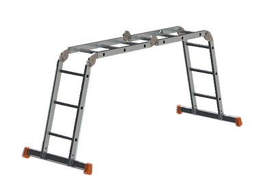 Poeschco Klappleiter 4-teilig 130-12 Aluminium
