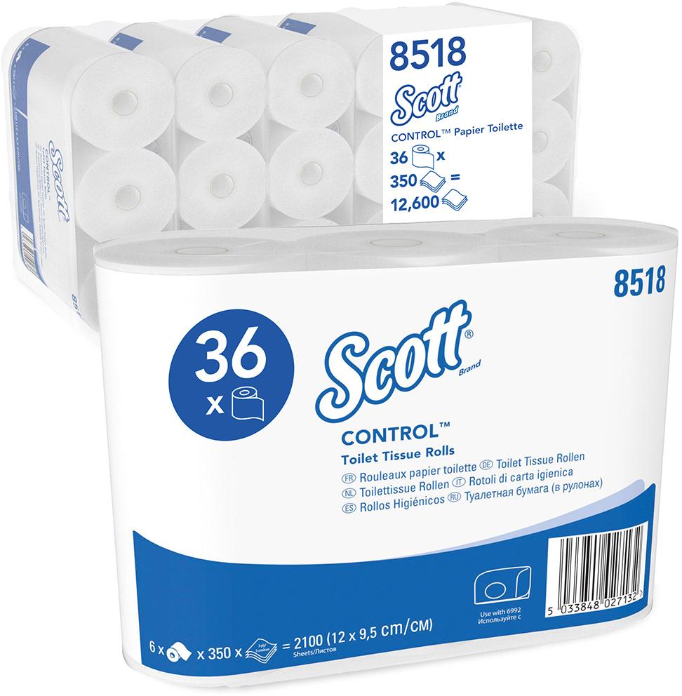 Kimberly-Clark SCOTT 350 Toilet-Tissue 3lag. hochweiß 6x350Blatt