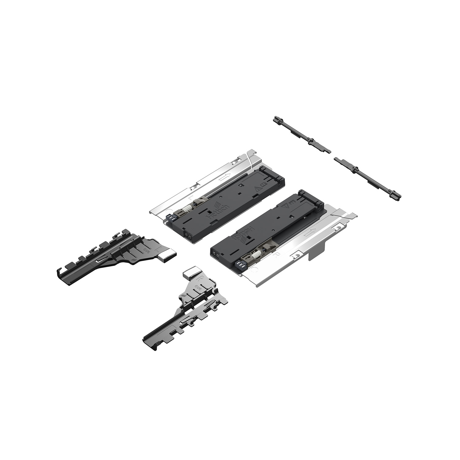 HETTICH Öffnungssystem Push to open Silent für Quadro, 8 - 20 kg, links und rechts
