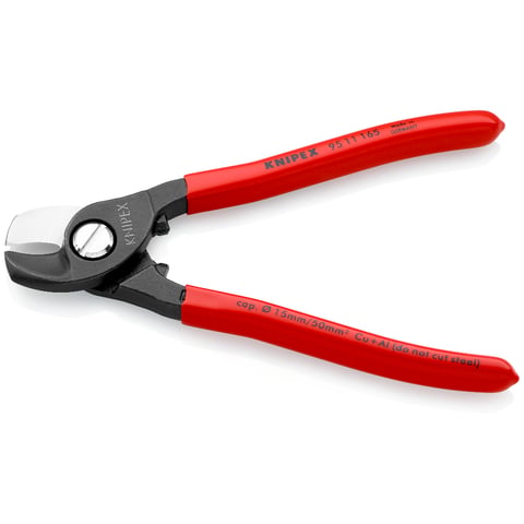 Knipex Kabelschere 95 11 165 brüniert mit Kunststoff überzogen 165 mm