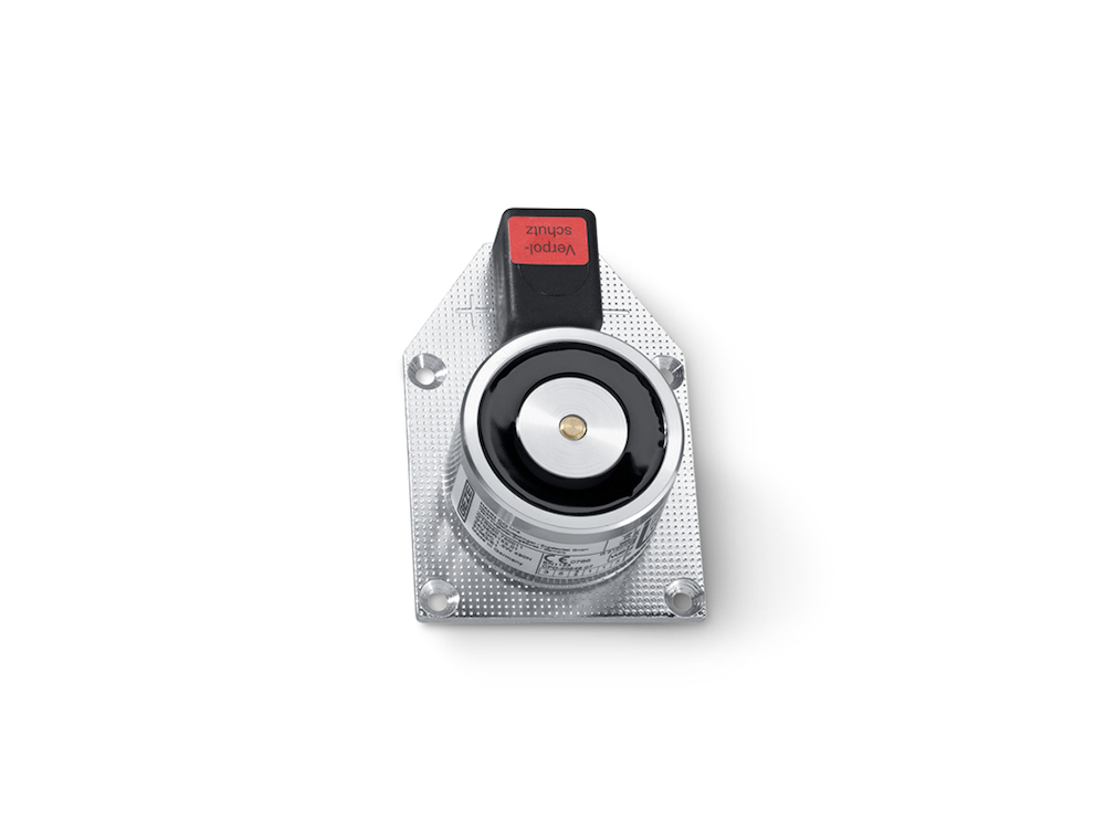Geze Haftmagnet, mit Grundplatte, Aluminium, 490N eloxiert