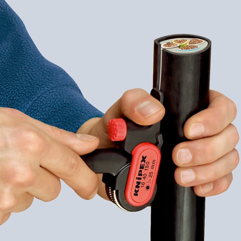 Knipex Abmantelungswerkzeug 16 40 150 für Rundkabel ab Ø 25 mm