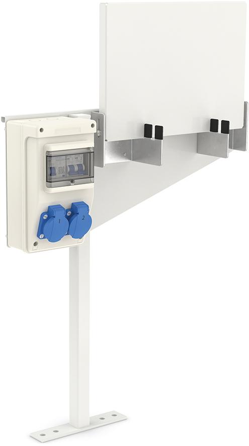 Produktbild WSM Ladestation für E-Bikes für Fahrradgarage RAL 7035