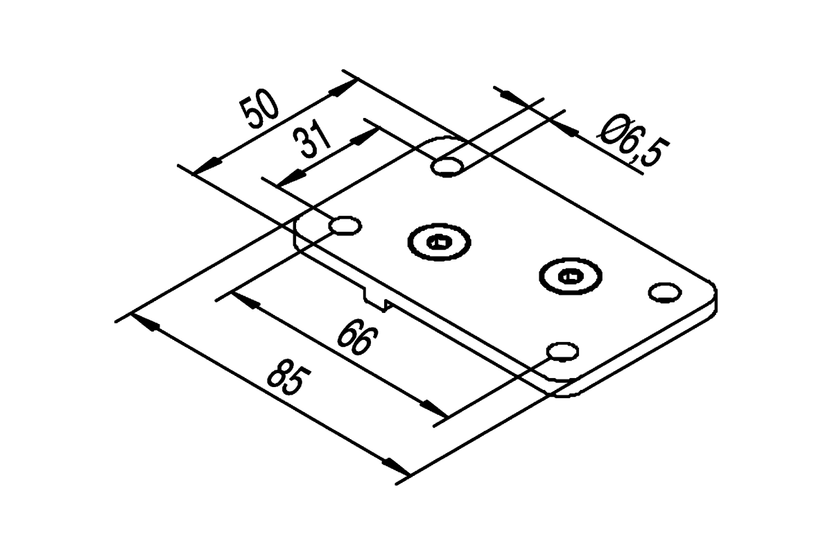 Woelm HELM 150-02 Deckenplatte Aluminiumguss mit Edelstahlschrauben